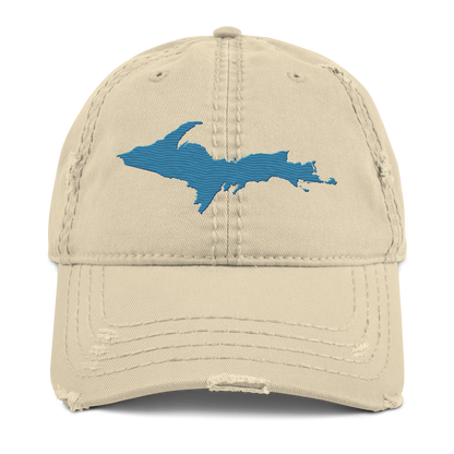 Upper Peninsula Distressed Dad Hat | Traverse Blue