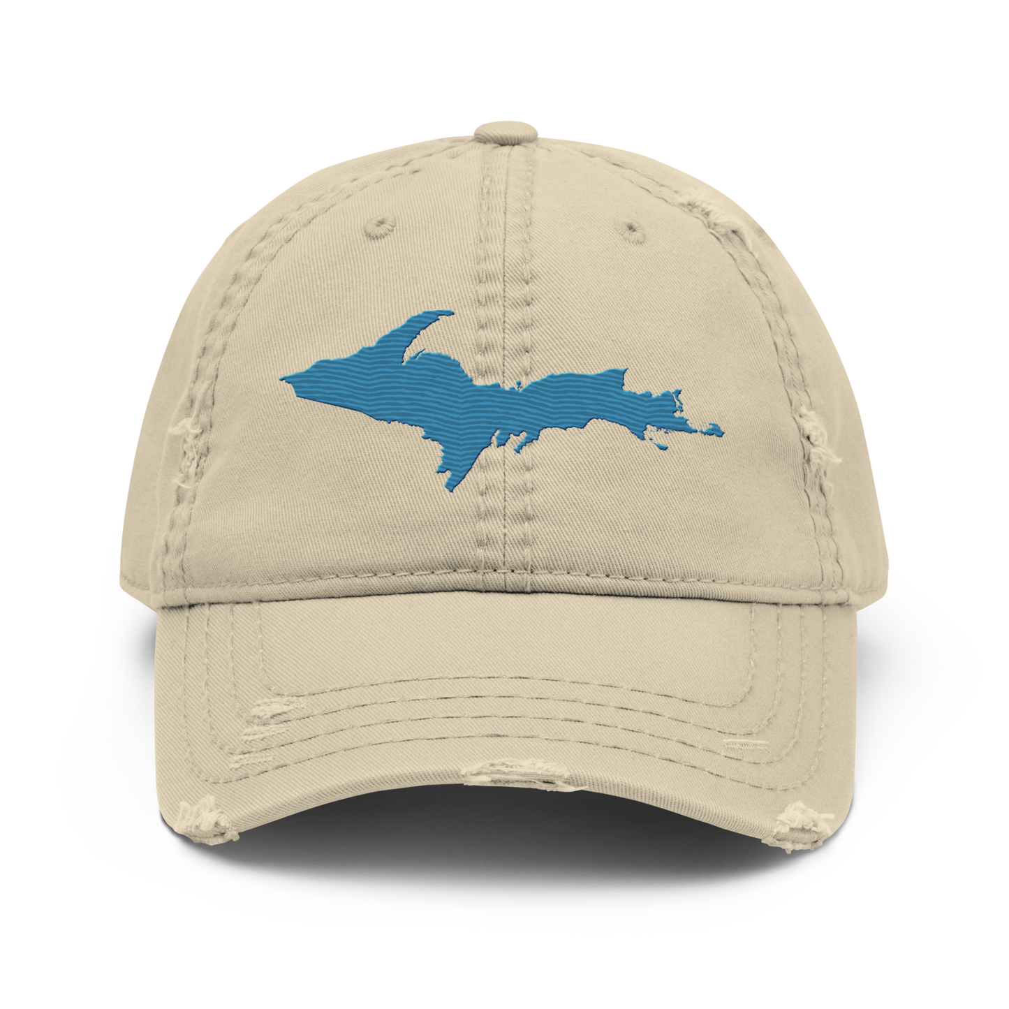 Upper Peninsula Distressed Dad Hat | Traverse Blue