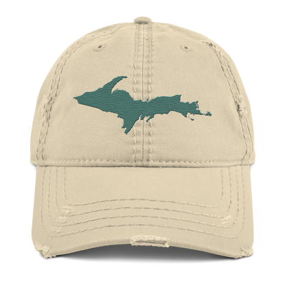 Upper Peninsula Distressed Dad Hat | Copper Green