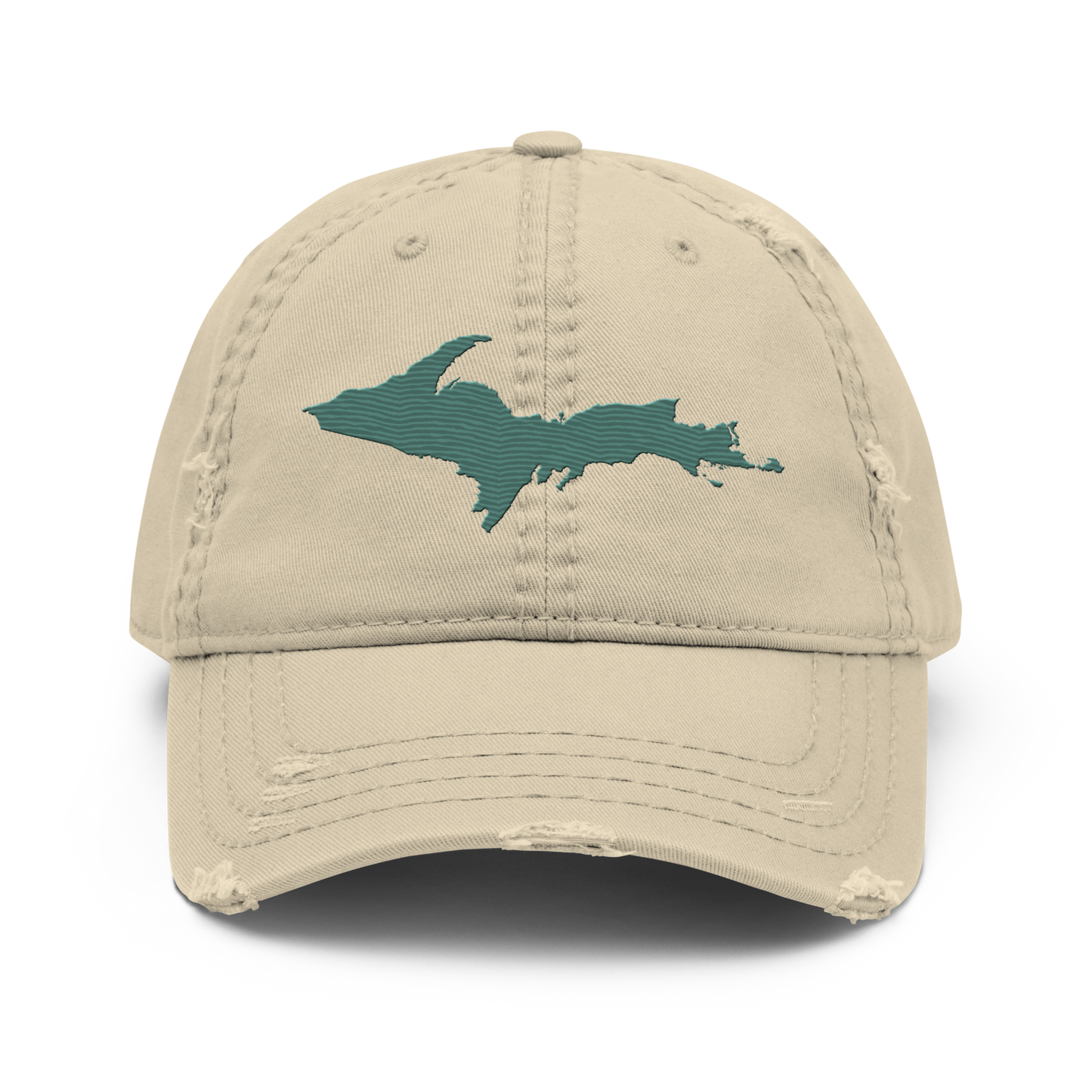 Upper Peninsula Distressed Dad Hat | Copper Green