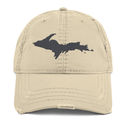 Upper Peninsula Distressed Dad Hat | Iron Ore Grey