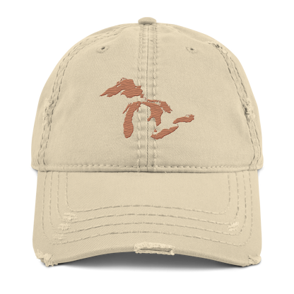 Great Lakes Distressed Dad Hat (Copper Color)