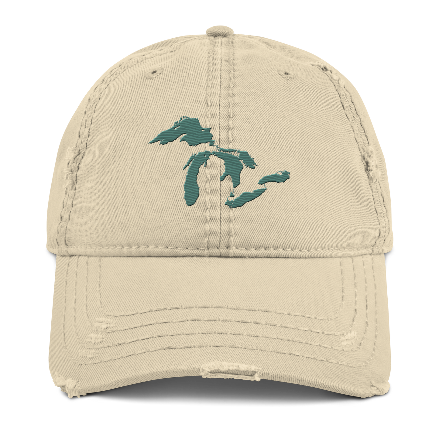 Great Lakes Distressed Dad Hat | Copper Green