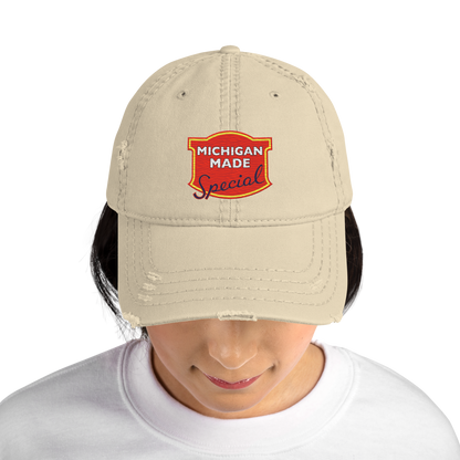 'Michigan Made' Distressed Dad Hat | Potato Chip Parody