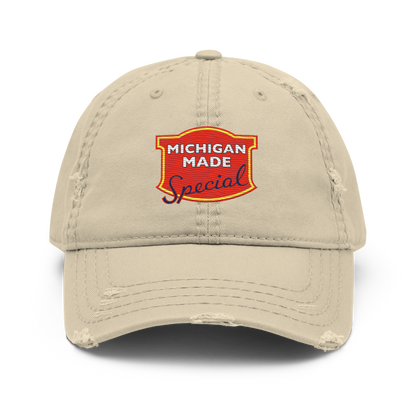 'Michigan Made' Distressed Dad Hat | Potato Chip Parody