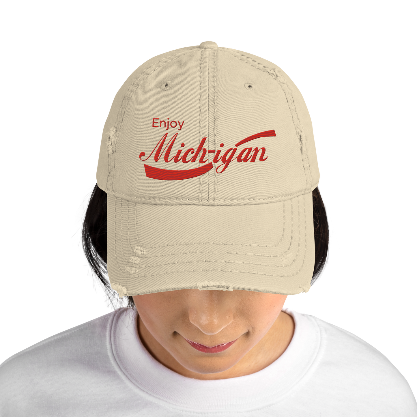 'Enjoy Michigan' Distressed Dad Hat | Sodapop Parody