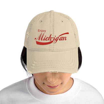 'Enjoy Michigan' Distressed Dad Hat | Sodapop Parody