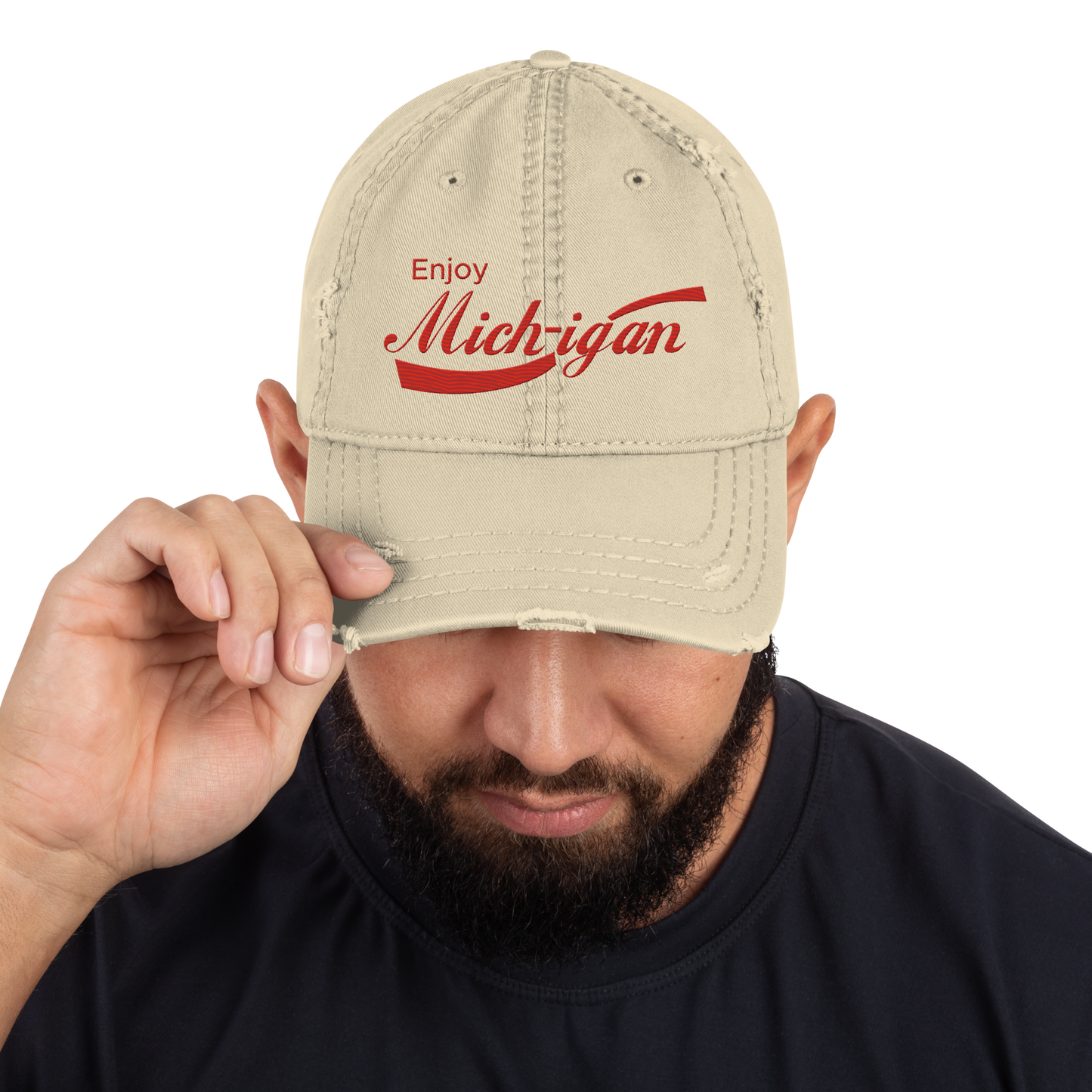 'Enjoy Michigan' Distressed Dad Hat | Sodapop Parody