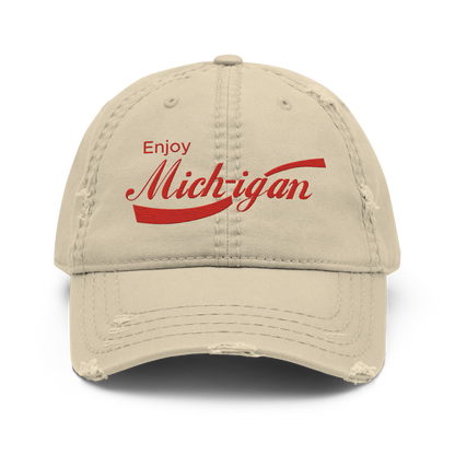 'Enjoy Michigan' Distressed Dad Hat | Sodapop Parody