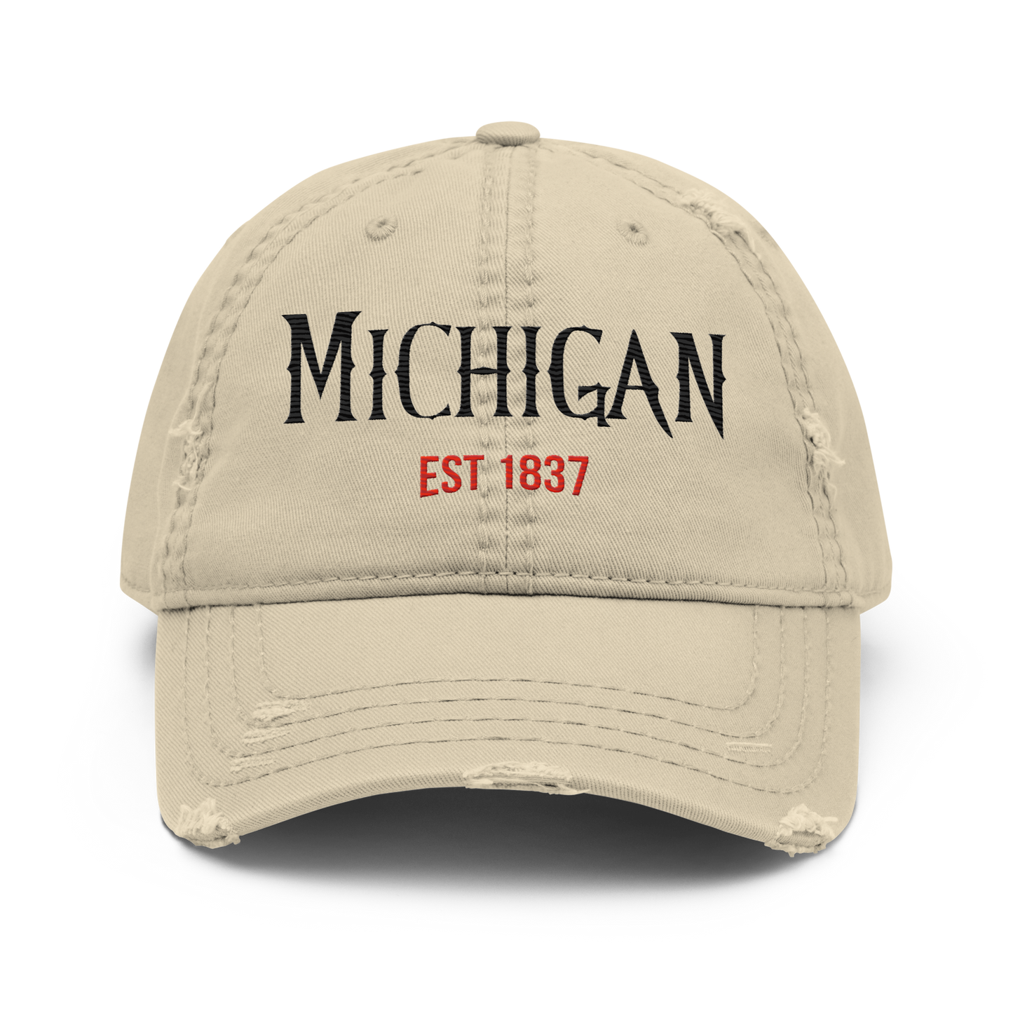 'Michigan 1837' Distressed Dad Hat | Spooky Drama Parody