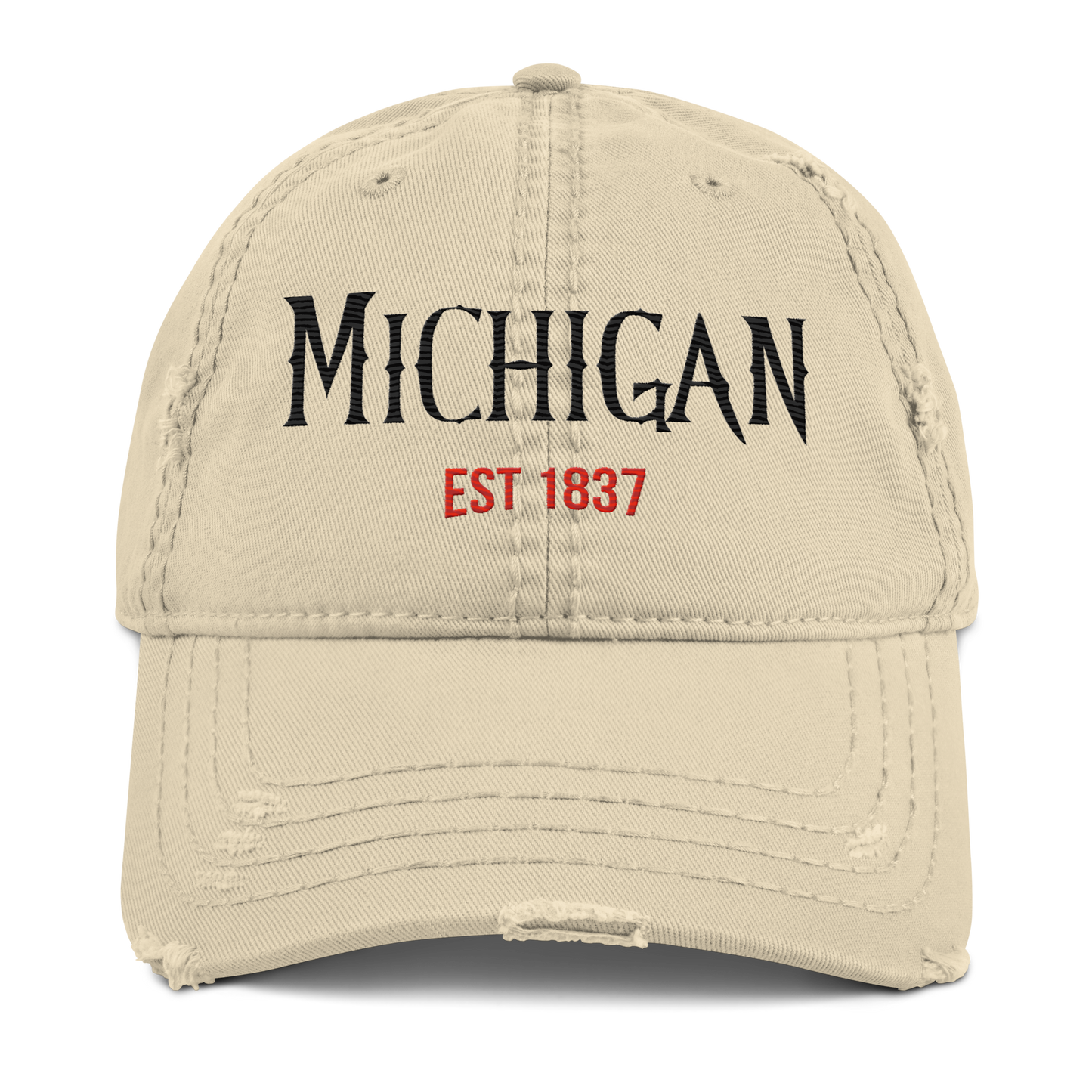 'Michigan 1837' Distressed Dad Hat | Spooky Drama Parody