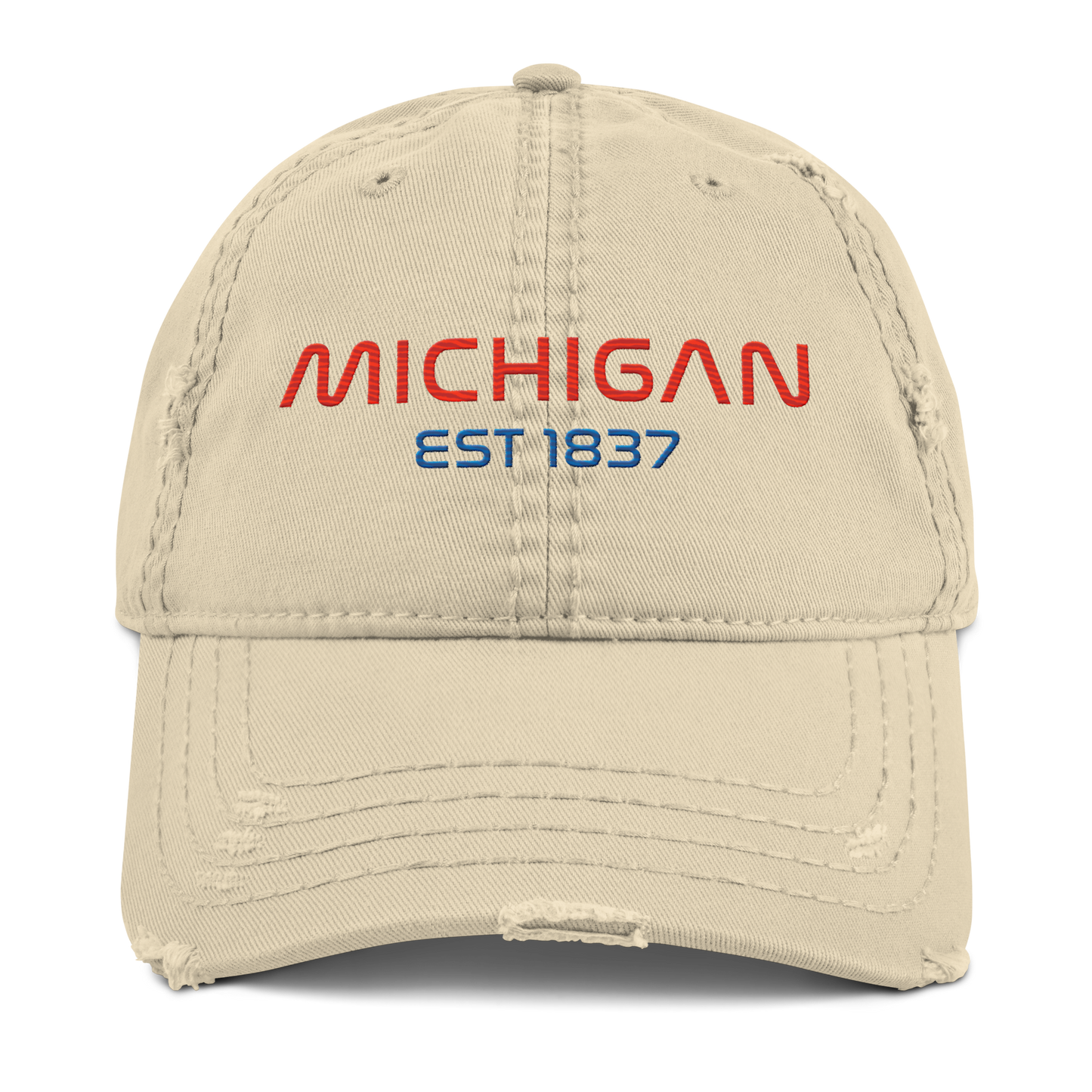 'Michigan 1837' Distressed Dad Hat | Space Agency Parody