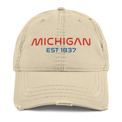 'Michigan 1837' Distressed Dad Hat | Space Agency Parody