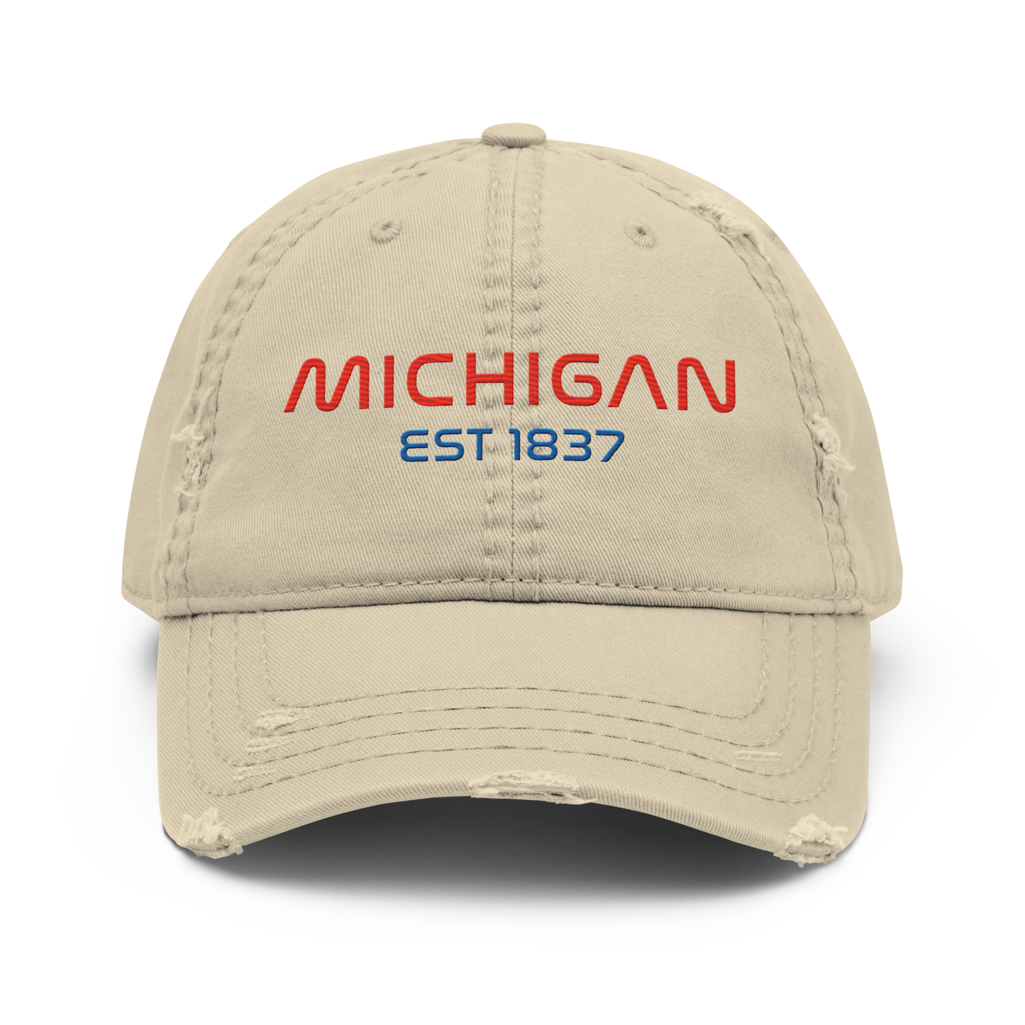 'Michigan 1837' Distressed Dad Hat | Space Agency Parody