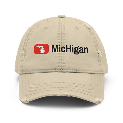 'Michigan' Distressed Dad Hat | Video Sharing Parody