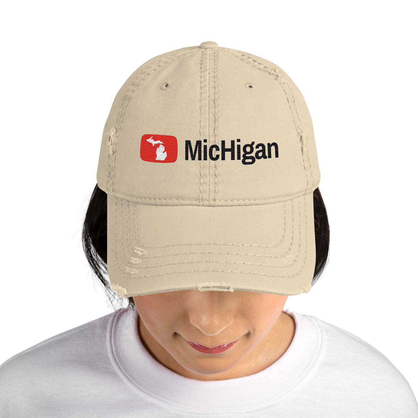 'Michigan' Distressed Dad Hat | Video Sharing Parody