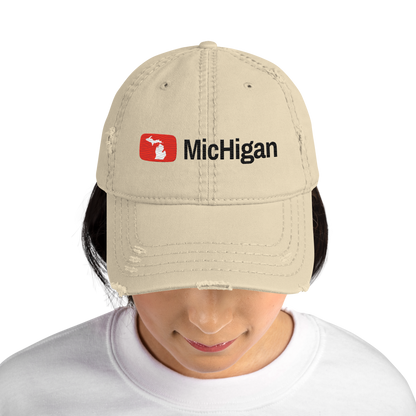 'Michigan' Distressed Dad Hat | Video Sharing Parody