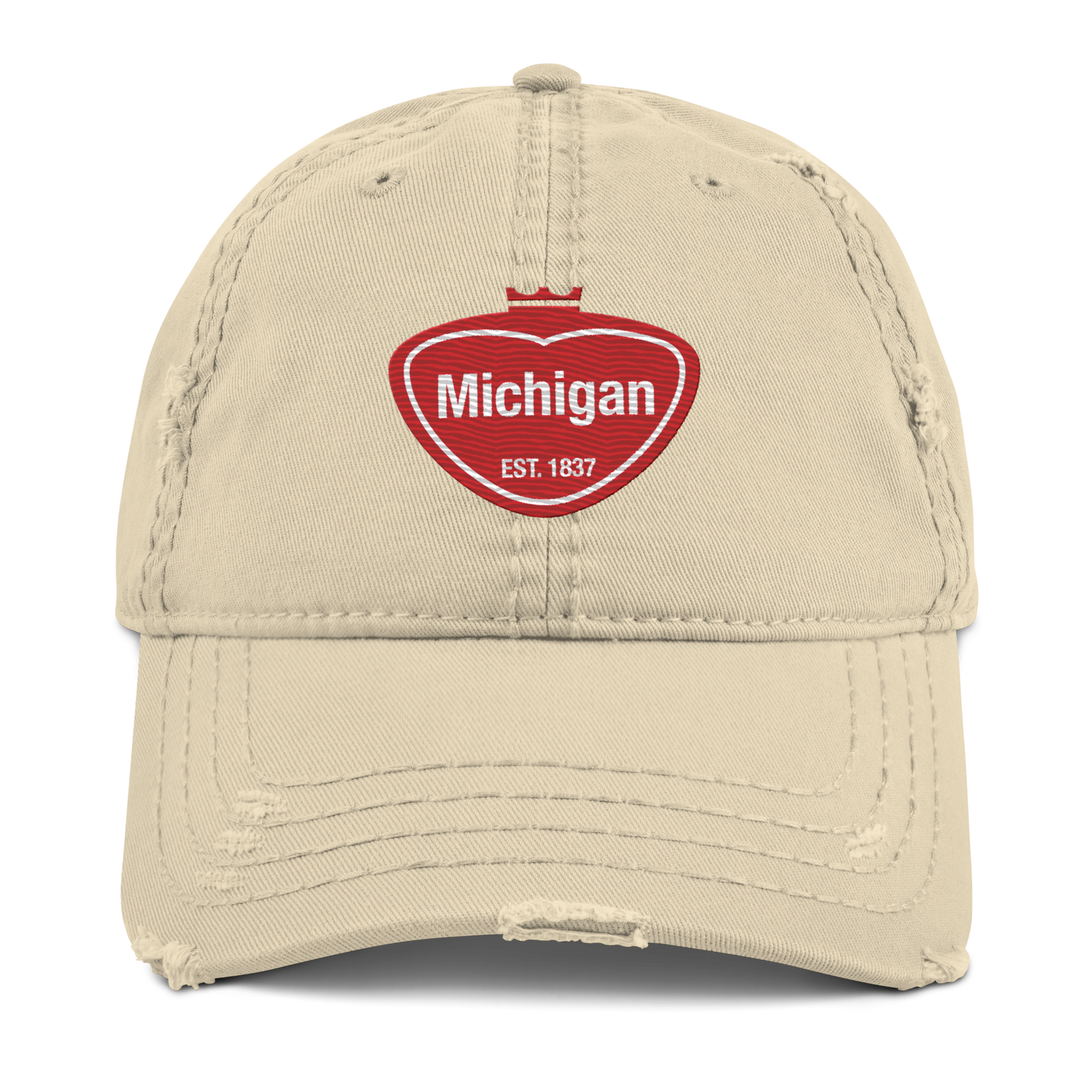 'Michigan EST. 1837' Distressed Dad Hat | Local Sodapop Parody