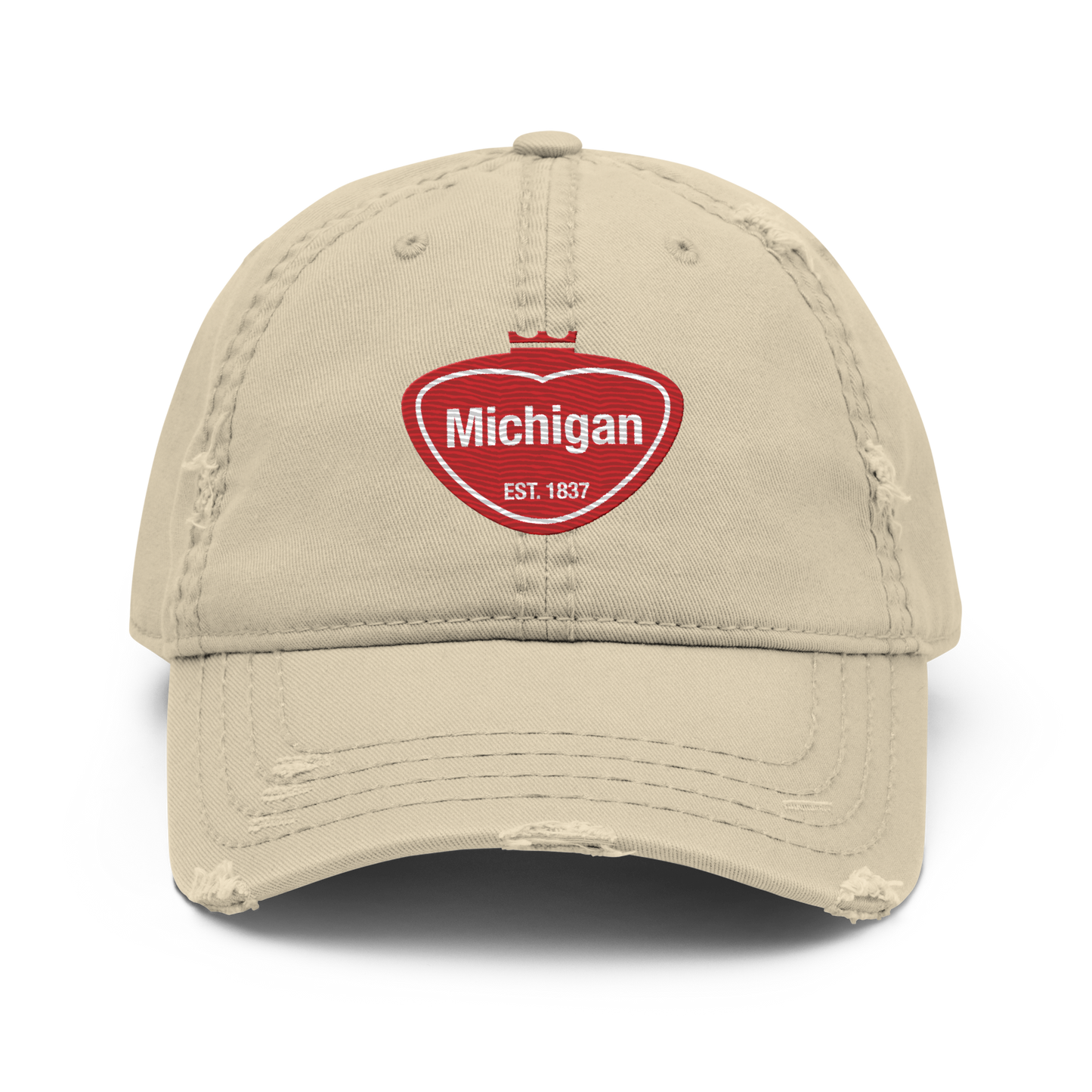 'Michigan EST. 1837' Distressed Dad Hat | Local Sodapop Parody