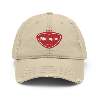 'Michigan EST. 1837' Distressed Dad Hat | Local Sodapop Parody