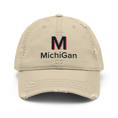 'Michigan' Distressed Dad Hat | Social Media Parody