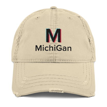 'Michigan' Distressed Dad Hat | Social Media Parody