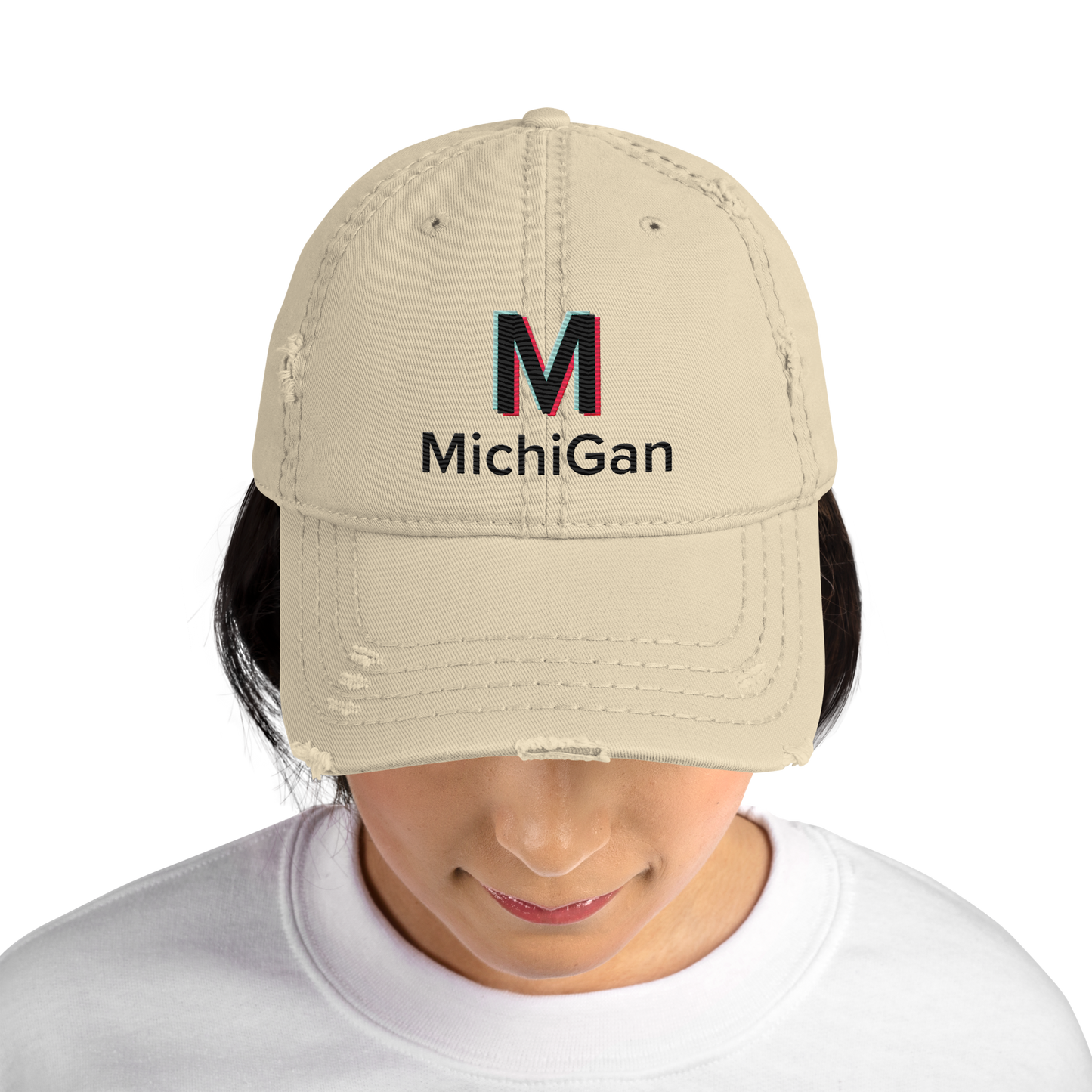 'Michigan' Distressed Dad Hat | Social Media Parody