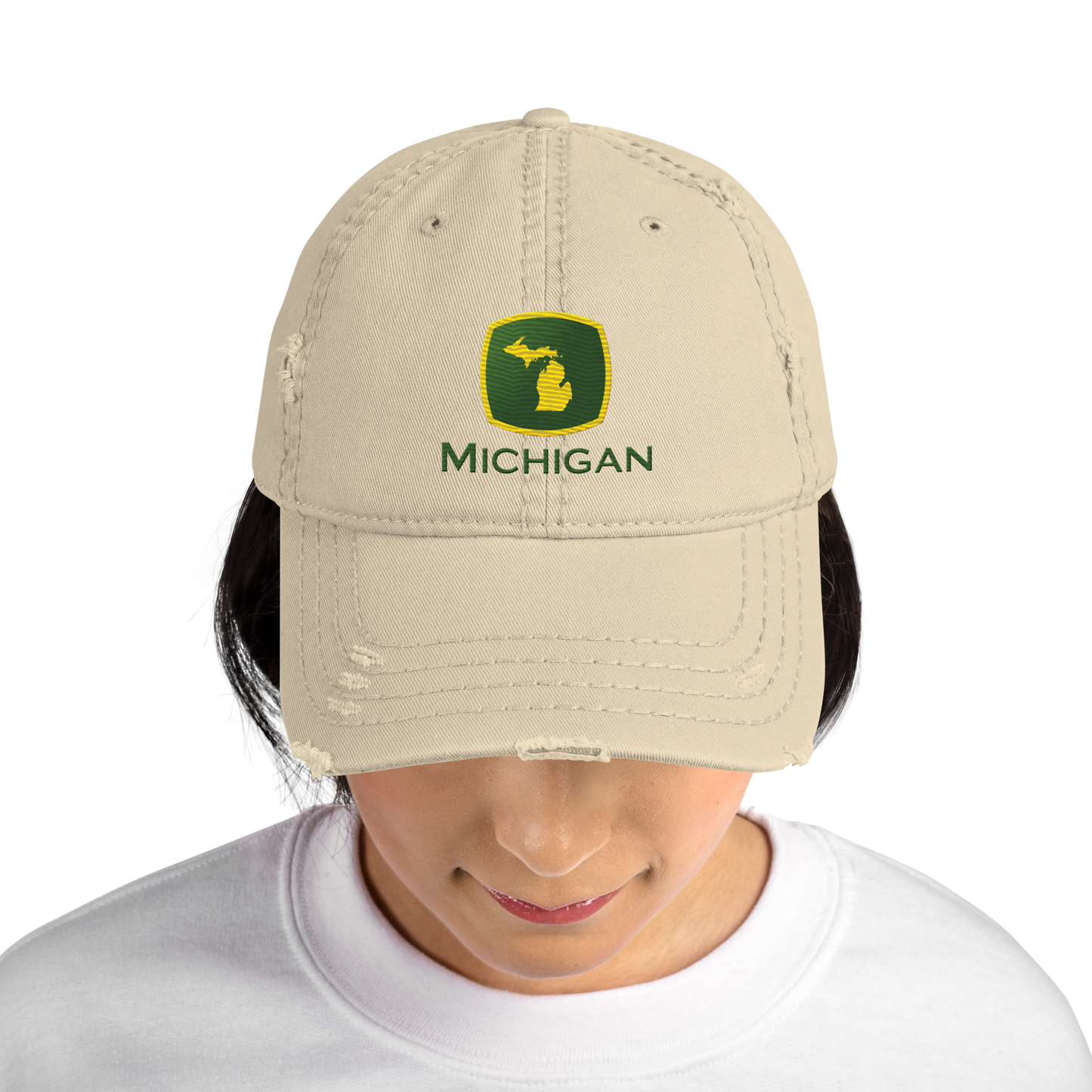 'Michigan' Distressed Dad Hat | Tractor Parody