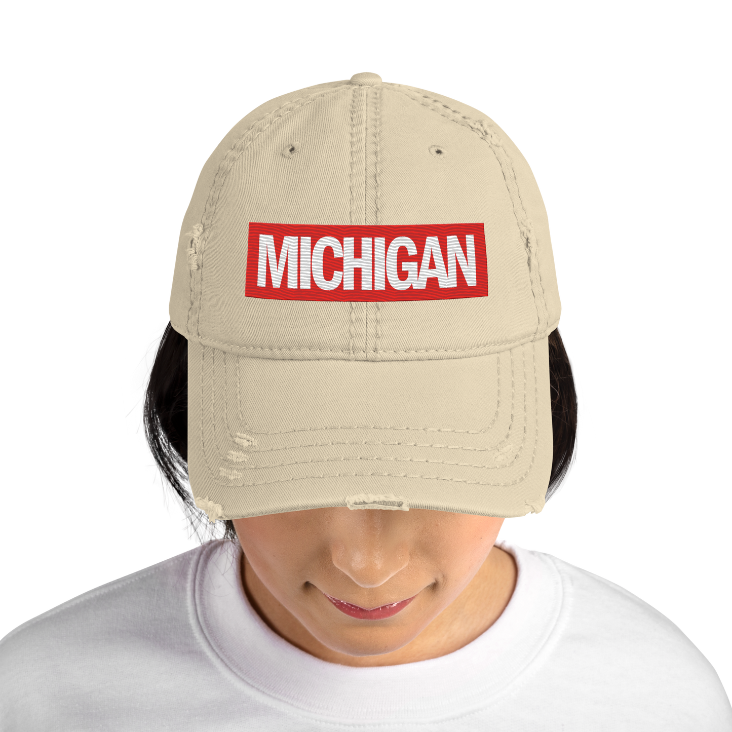 'Michigan' Distressed Dad Hat | Superhero Factory Parody