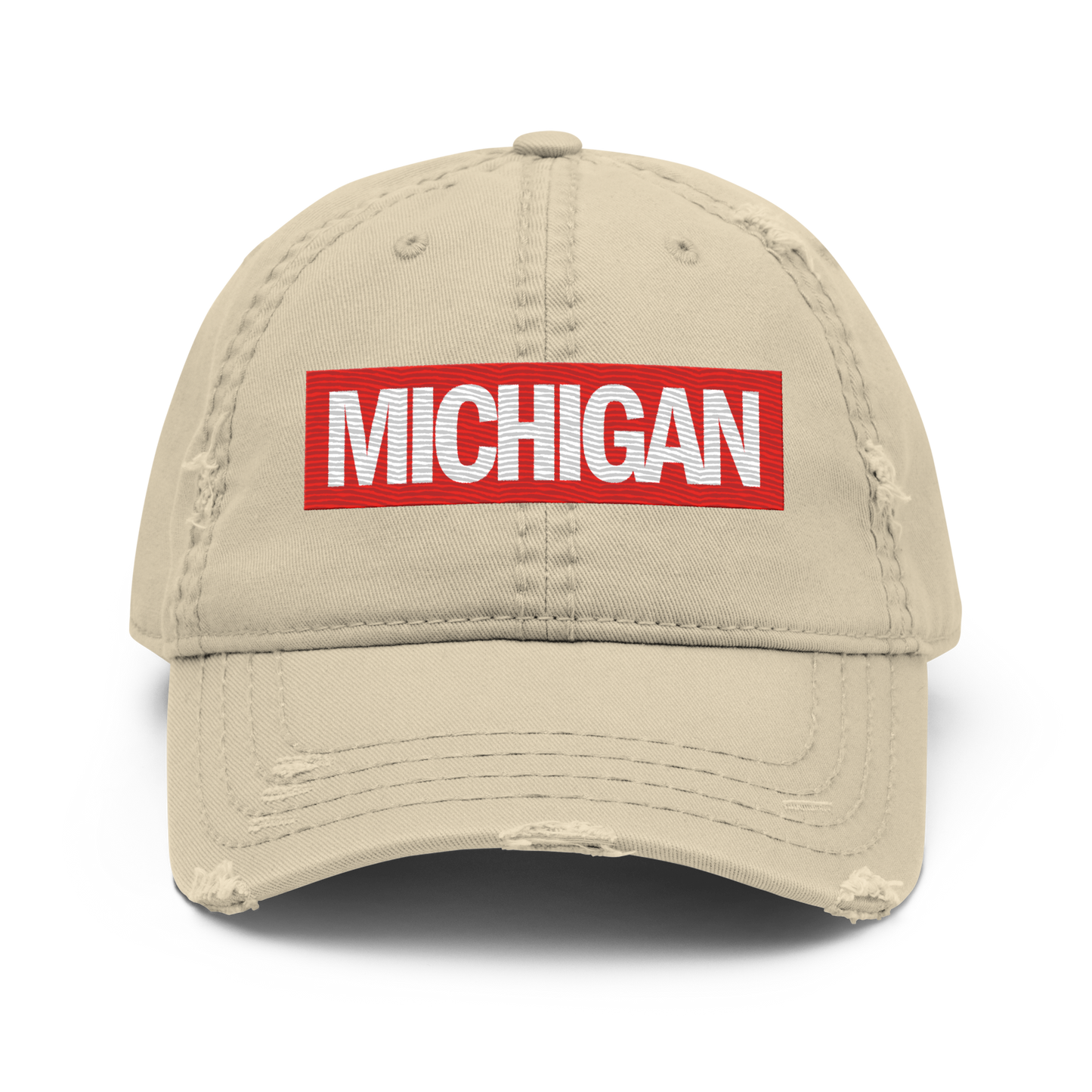 'Michigan' Distressed Dad Hat | Superhero Factory Parody