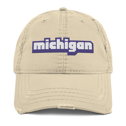 'Michigan' Distressed Dad Hat | Livestreaming Parody