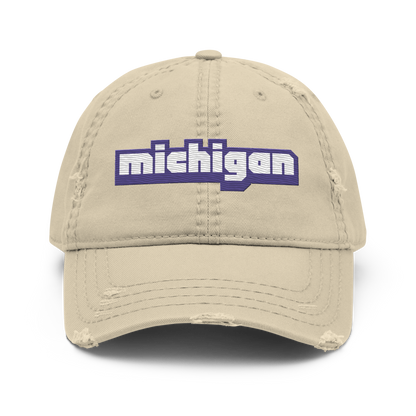 'Michigan' Distressed Dad Hat | Livestreaming Parody