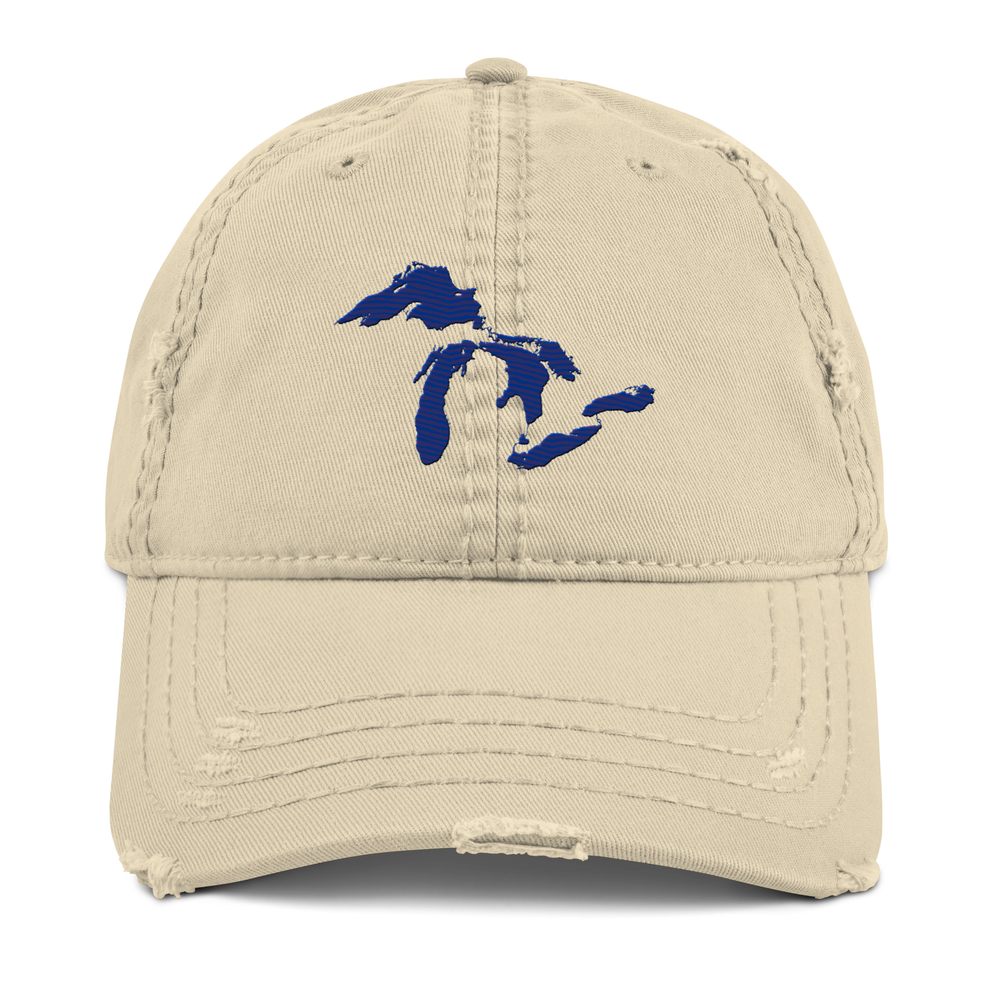 Great Lakes Distressed Dad Hat | Bourbon Blue