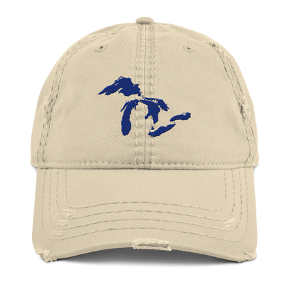 Great Lakes Distressed Dad Hat | Bourbon Blue