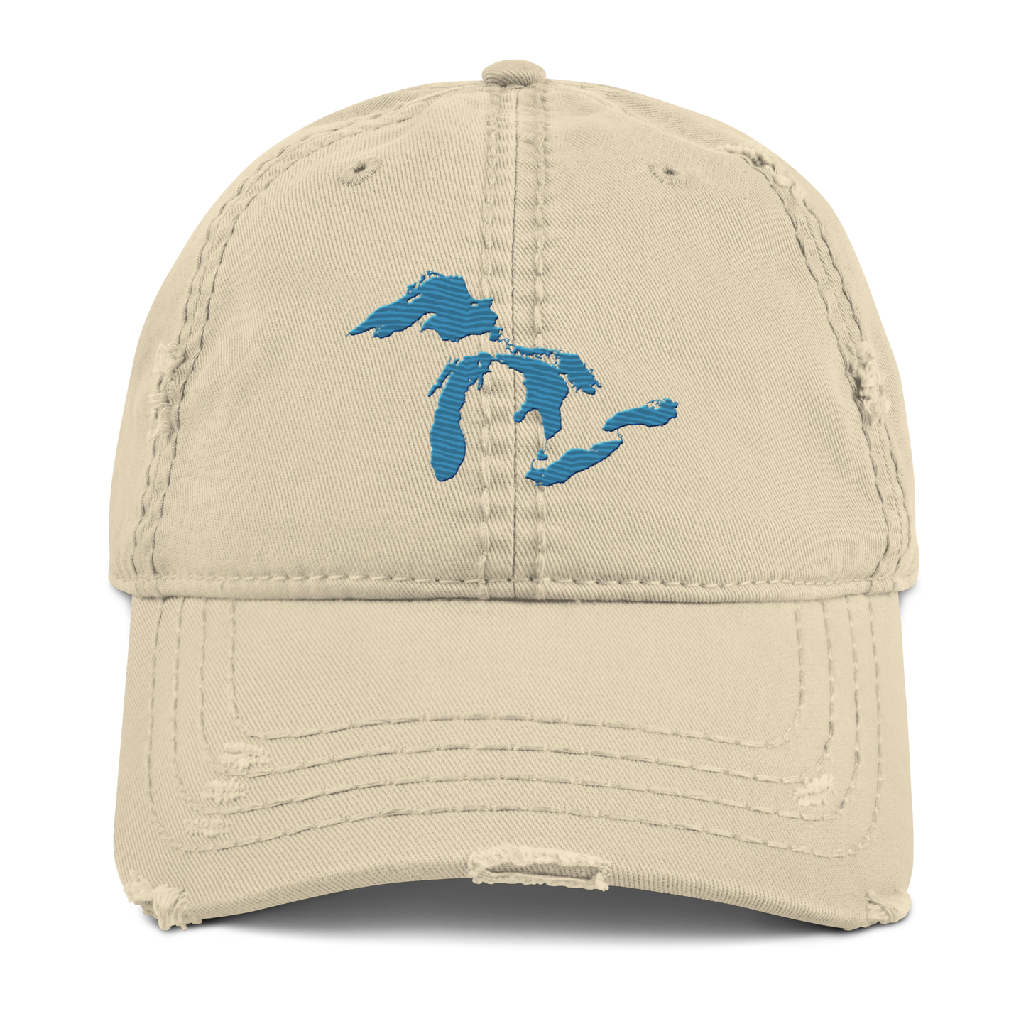 Great Lakes Distressed Dad Hat | Traverse Blue