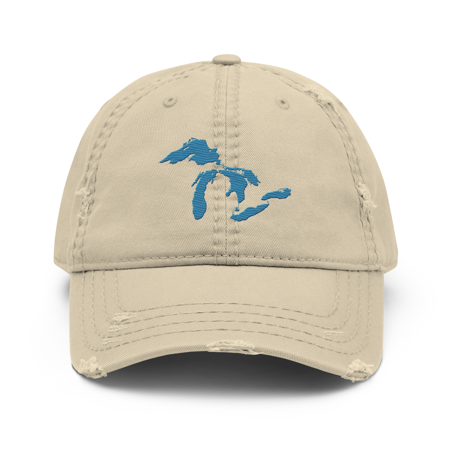 Great Lakes Distressed Dad Hat | Traverse Blue