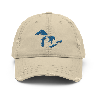 Great Lakes Distressed Dad Hat | Blueberry