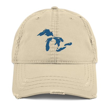 Great Lakes Distressed Dad Hat | Blueberry