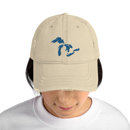 Great Lakes Distressed Dad Hat | Blueberry