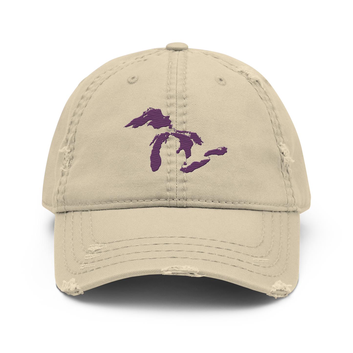 Great Lakes Distressed Dad Hat | Plum