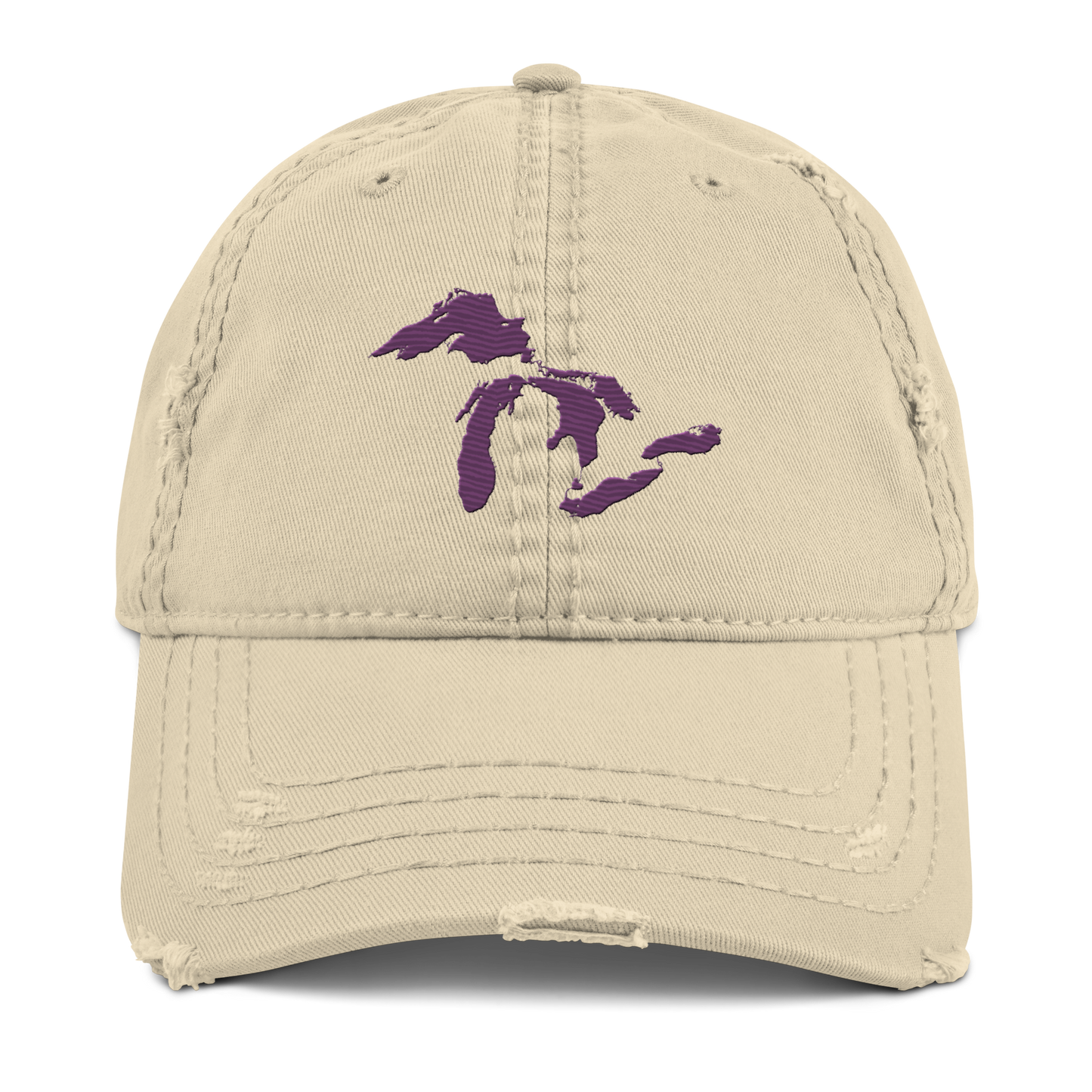 Great Lakes Distressed Dad Hat | Plum