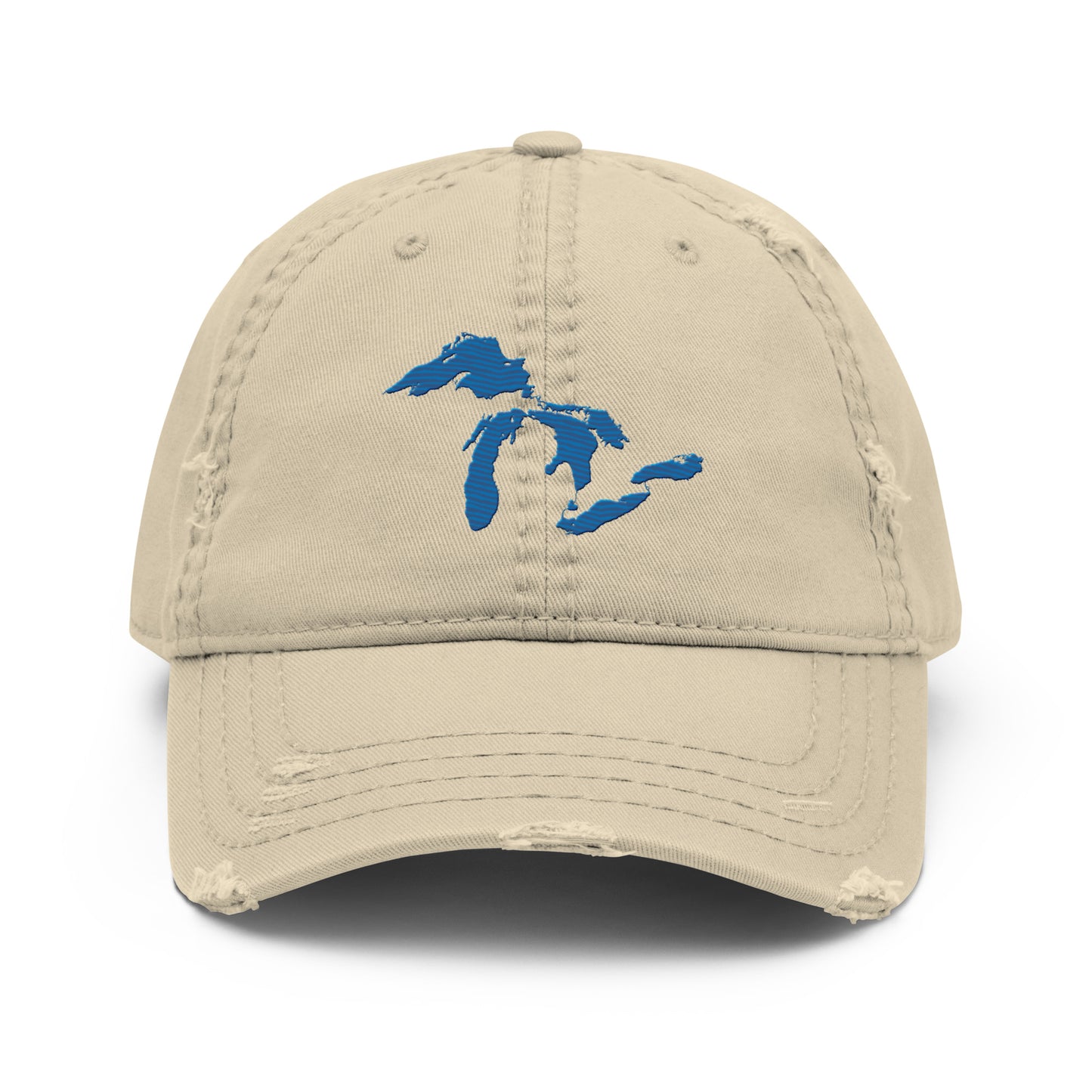 Great Lakes Distressed Dad Hat | Azure