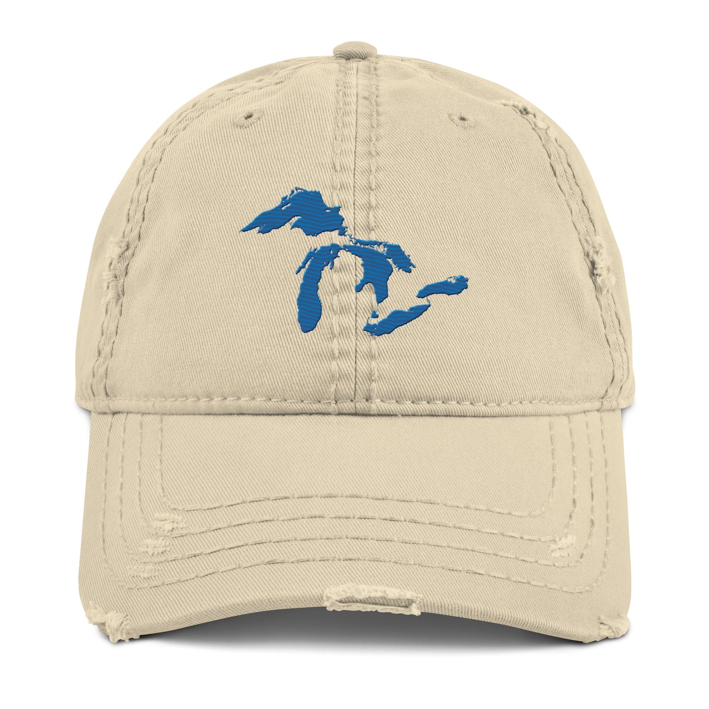 Great Lakes Distressed Dad Hat | Azure