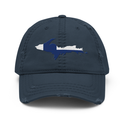 Michigan Upper Peninsula Distressed Dad Hat (FInnish Edition)