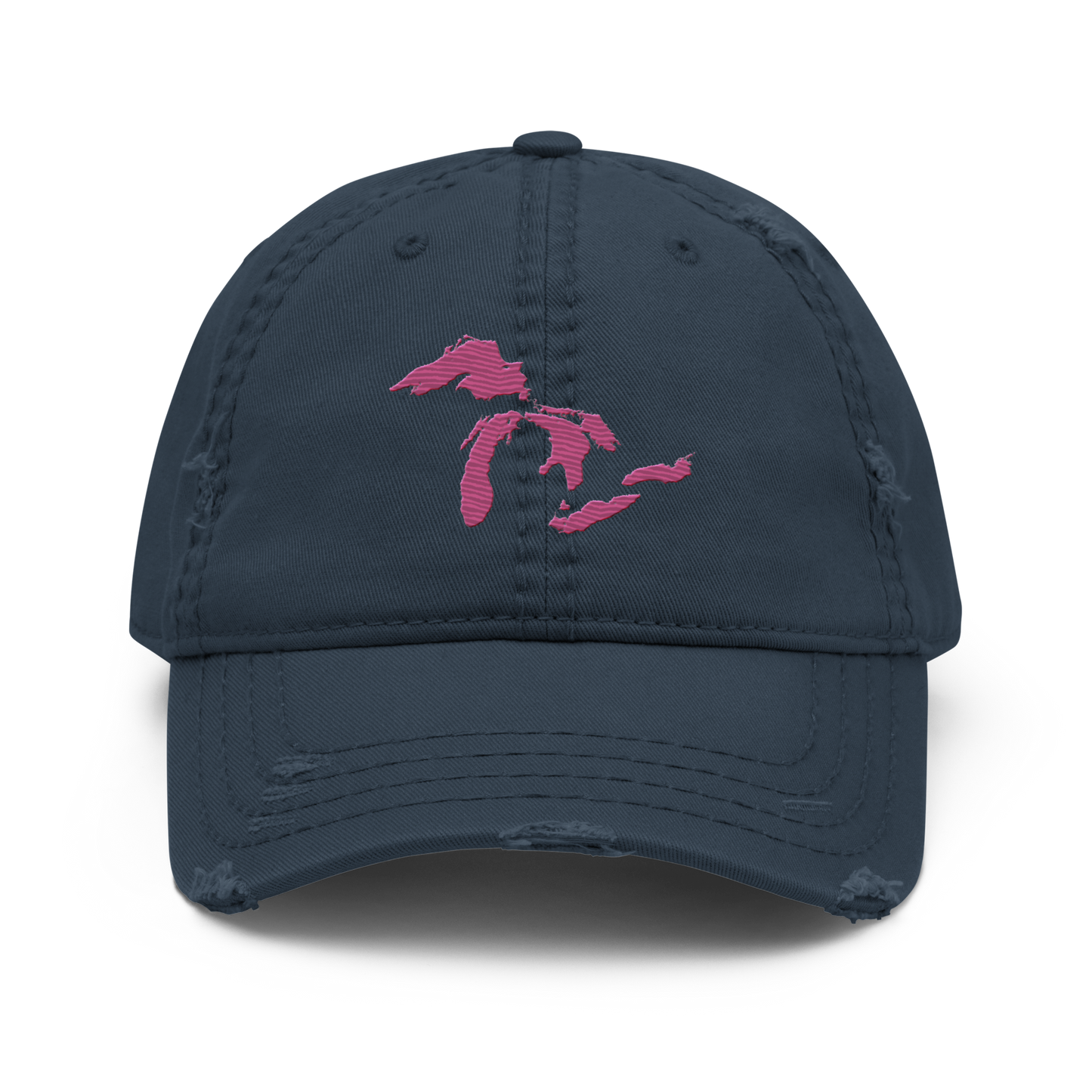 Great Lakes Distressed Dad Hat (Apple Blossom Pink)