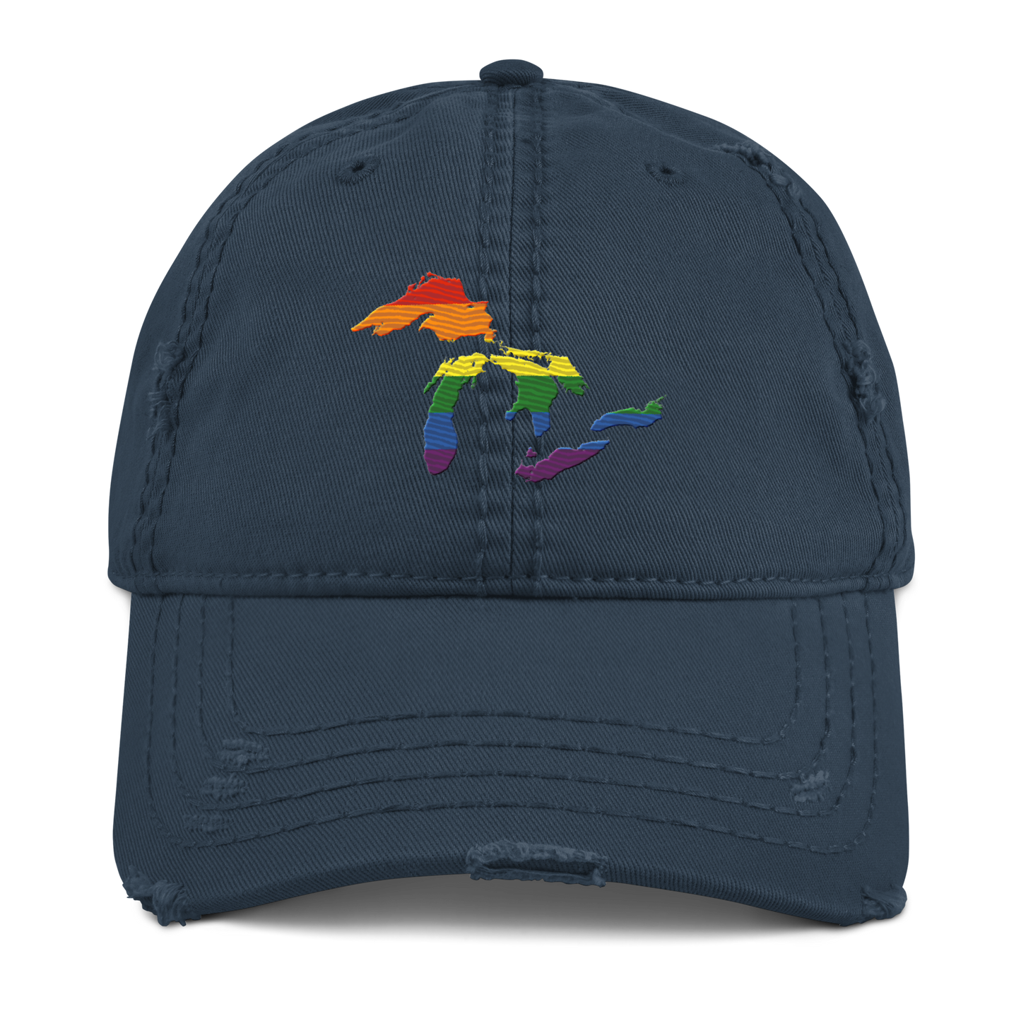 Great Lakes Distressed Dad Hat (Rainbow Pride Edition)