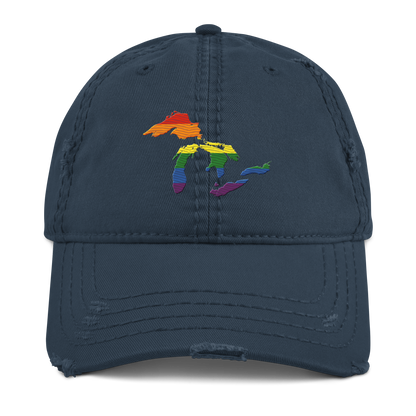 Great Lakes Distressed Dad Hat (Rainbow Pride Edition)