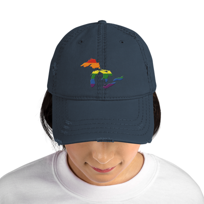 Great Lakes Distressed Dad Hat (Rainbow Pride Edition)