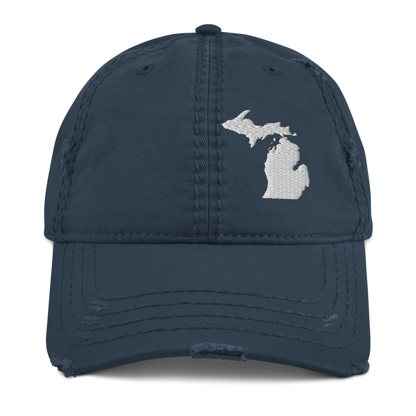 Michigan Distressed Dad Hat (w/ MI Outline)