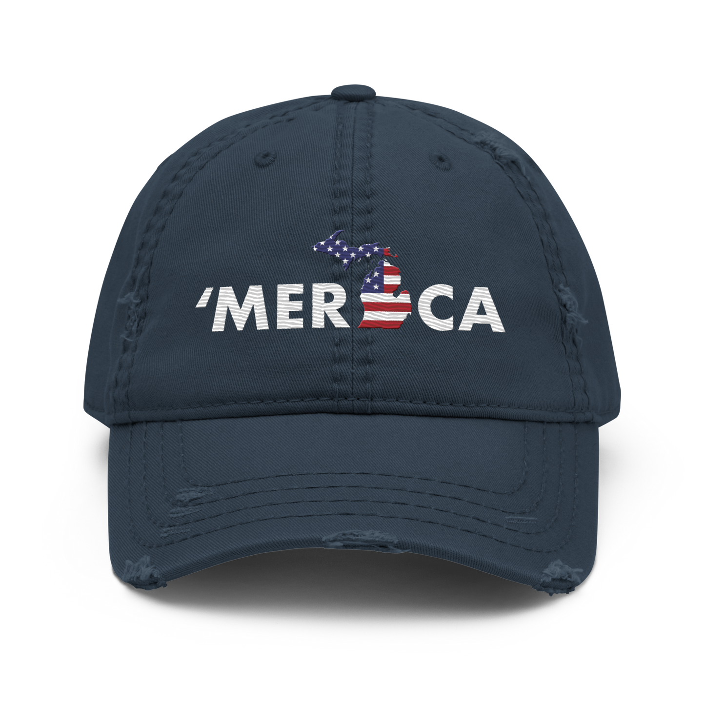 Michigan 'Merica' Distressed Dad Hat (Patriot Edition)